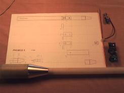 Phobos II coupler stage shown with schematic and payload electronics