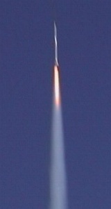 The rocket on it's way to 34,500'